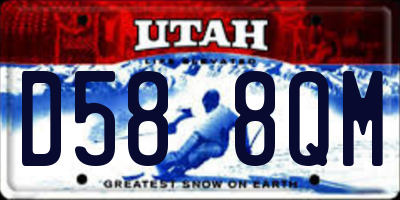 UT license plate D588QM