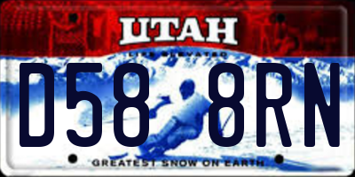 UT license plate D588RN
