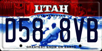 UT license plate D588VB