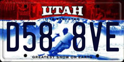 UT license plate D588VE