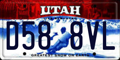 UT license plate D588VL