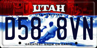 UT license plate D588VN