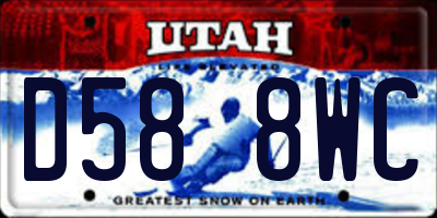 UT license plate D588WC