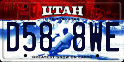 UT license plate D588WE