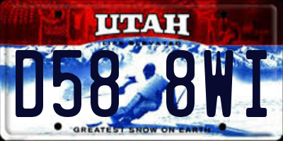 UT license plate D588WI