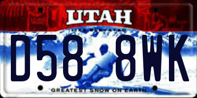 UT license plate D588WK