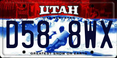 UT license plate D588WX