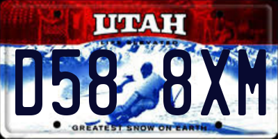 UT license plate D588XM