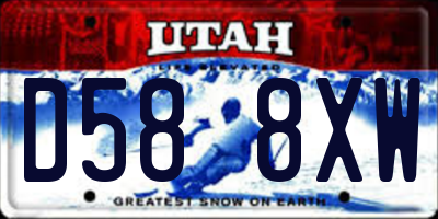 UT license plate D588XW