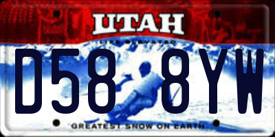 UT license plate D588YW