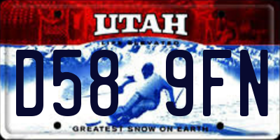 UT license plate D589FN