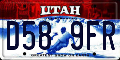 UT license plate D589FR