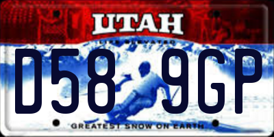 UT license plate D589GP