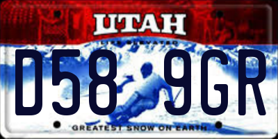 UT license plate D589GR