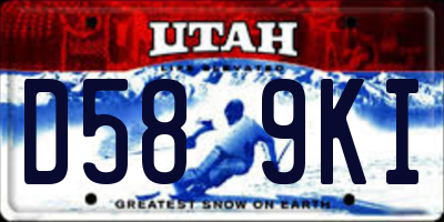 UT license plate D589KI