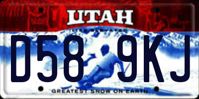 UT license plate D589KJ