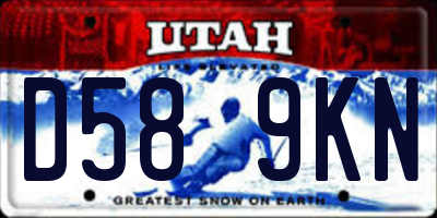 UT license plate D589KN