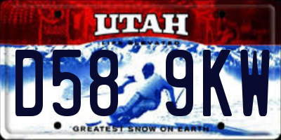 UT license plate D589KW