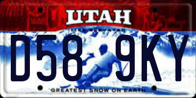 UT license plate D589KY