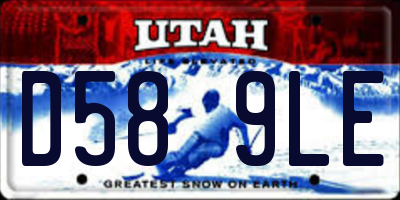 UT license plate D589LE