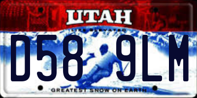 UT license plate D589LM