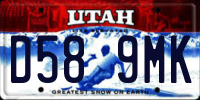 UT license plate D589MK