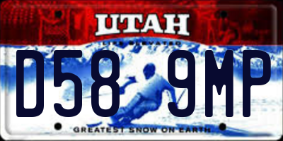 UT license plate D589MP