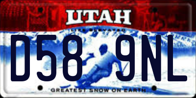 UT license plate D589NL