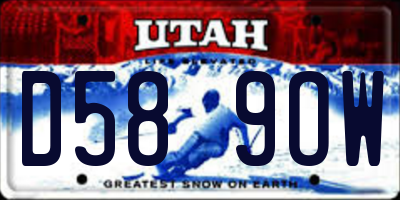 UT license plate D589OW