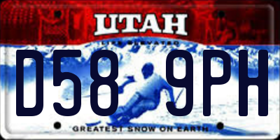 UT license plate D589PH
