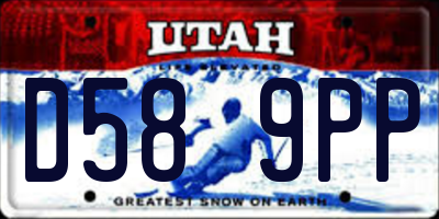 UT license plate D589PP