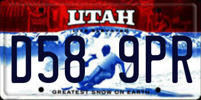 UT license plate D589PR