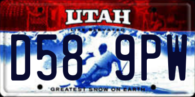 UT license plate D589PW