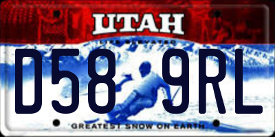 UT license plate D589RL