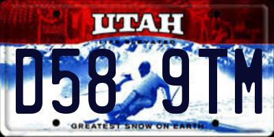 UT license plate D589TM