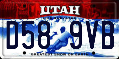 UT license plate D589VB
