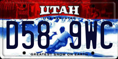 UT license plate D589WC