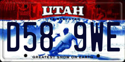 UT license plate D589WE