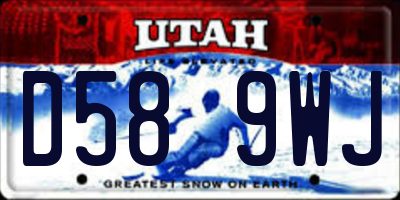 UT license plate D589WJ