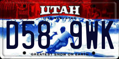 UT license plate D589WK