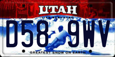UT license plate D589WV
