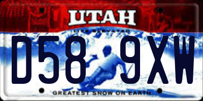 UT license plate D589XW
