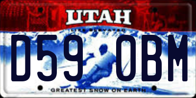 UT license plate D590BM