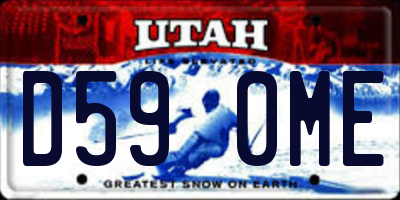 UT license plate D590ME