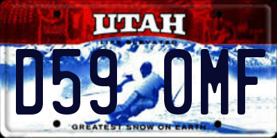 UT license plate D590MF