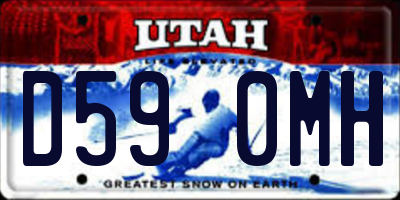 UT license plate D590MH