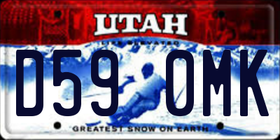 UT license plate D590MK