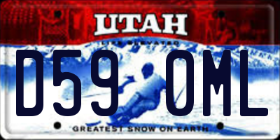 UT license plate D590ML