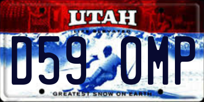UT license plate D590MP