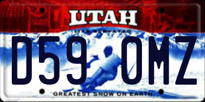 UT license plate D590MZ